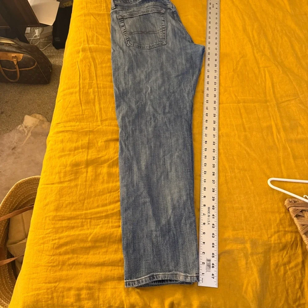 Lucky Brand Men's 36x32 Straight Leg Blue‎ Wash Denim Jeans light wash